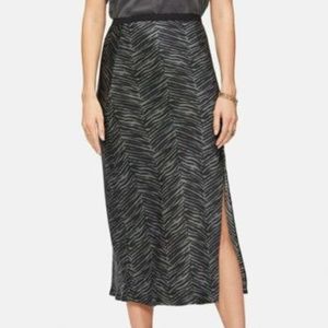 Anine Bing Dolly Silk Skirt - Willow Green Zebra